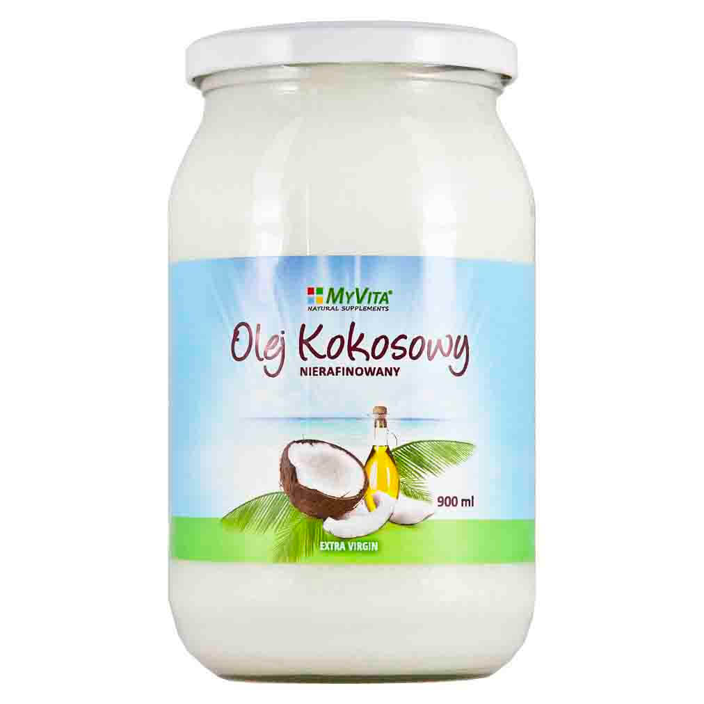 Huile de coco extra vierge non raffinée 900ml MYVITA