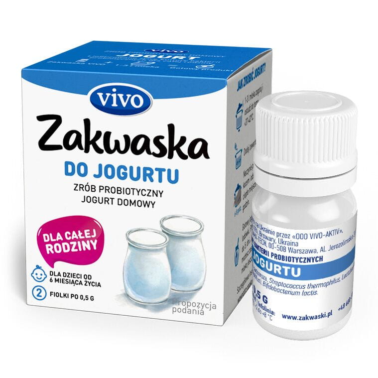 Cultures de bactéries vivantes de yaourt vivo maison 2 x 05g ZAKWASKI VIVO
