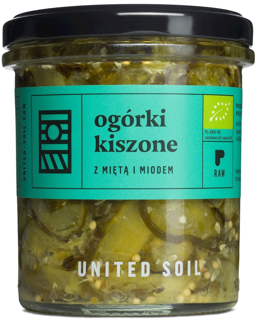 Concombres marinés à la menthe et au miel BIO 290 g - UNITED SOIL