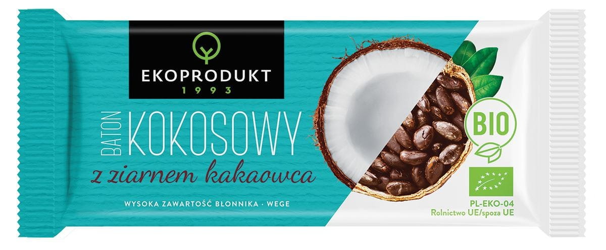 Barre coco aux fèves de cacao BIO 30 g - EKOPRODUKT