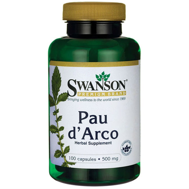 Ecorce interne 500mg pau d'arco 100 gélules de SWANSON