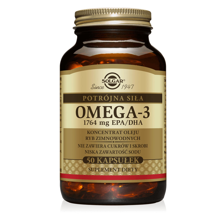 Oméga - 3 source naturelle 1764 MG EPA et DHA concentré d'huile de poisson d'eau froide 50 gélules SOLGAR
