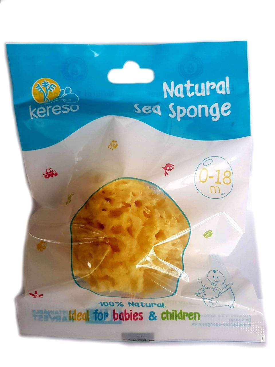 Eponge de mer naturelle pour bébé et enfant 0 - 18 M - KERESO