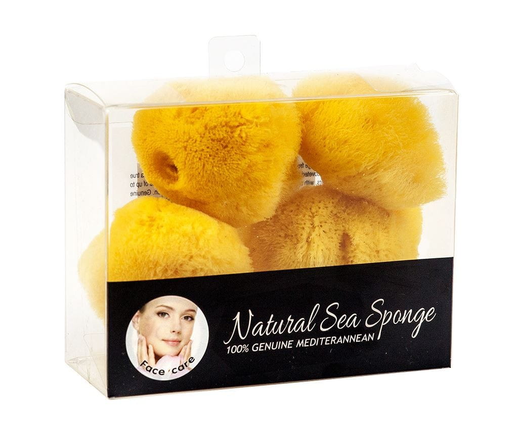 Eponge de mer naturelle pour se maquiller et nettoyer le visage, lot de 4 - KERESO