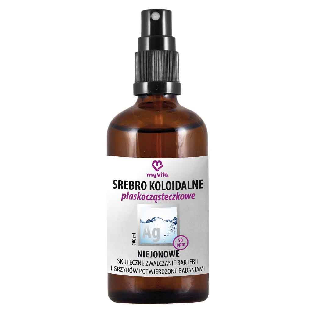 Argent colloïdal ag non ionique poids moléculaire plat 50 ppm 100 ml MYVITA spray
