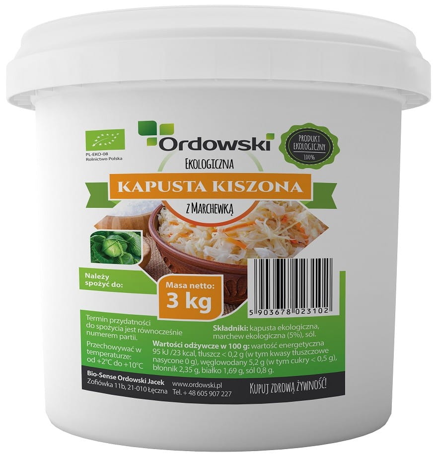 Choucroute BIO 3 kg (seau) - ORDOWSKI