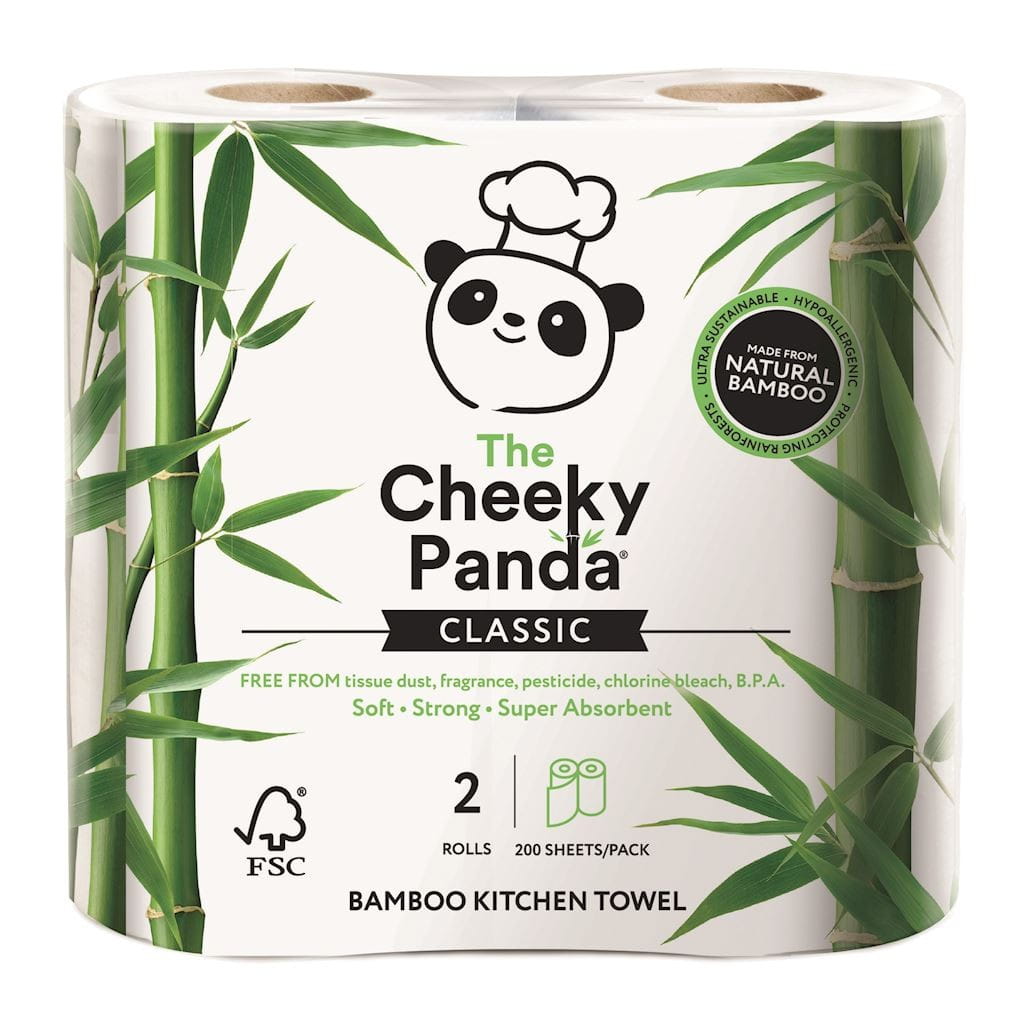 Torchon en bambou 2 épaisseurs 2 rouleaux - CHEEKY PANDA