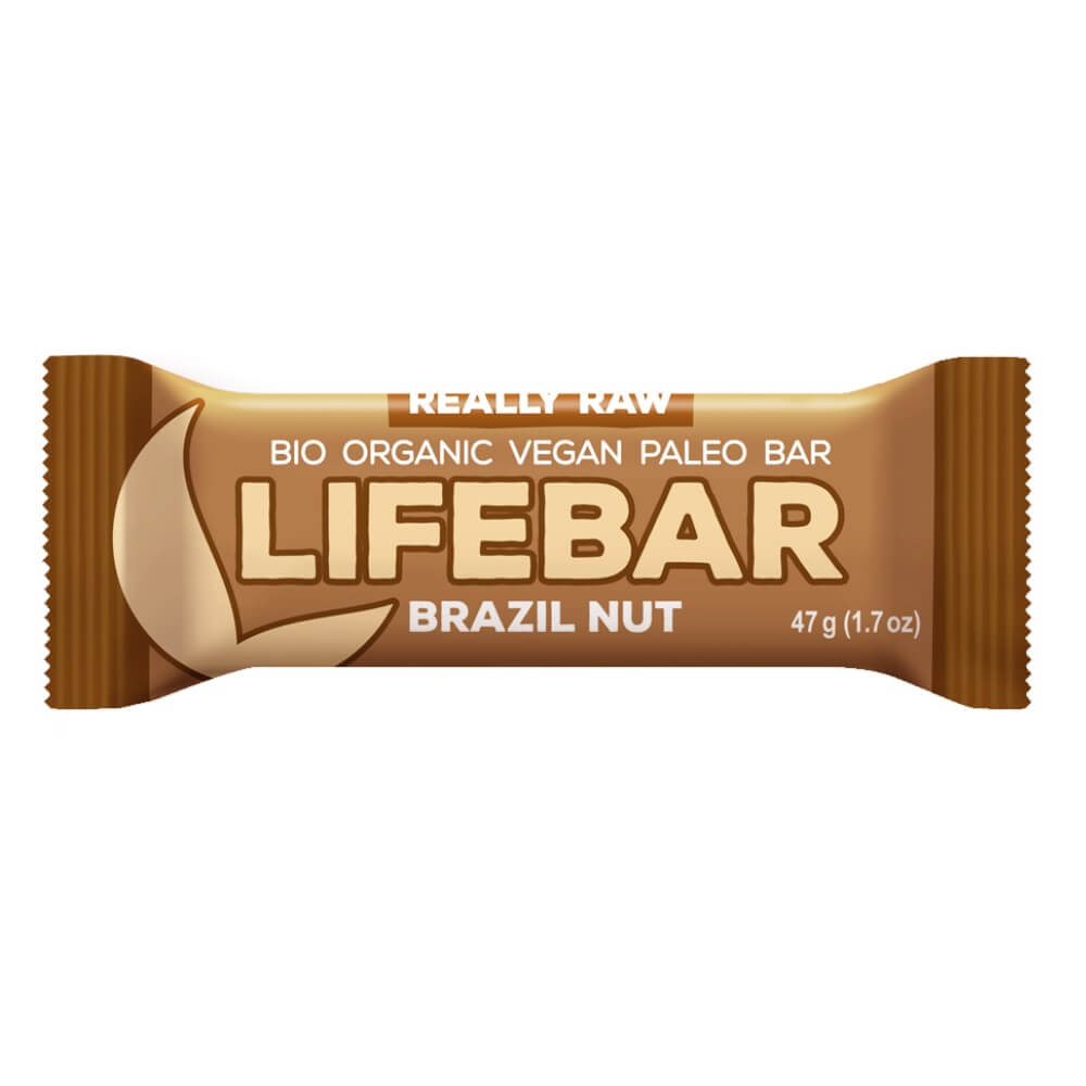 Barre noix du Brésil crue sans gluten BIO 47 g - LIFEFOOD
