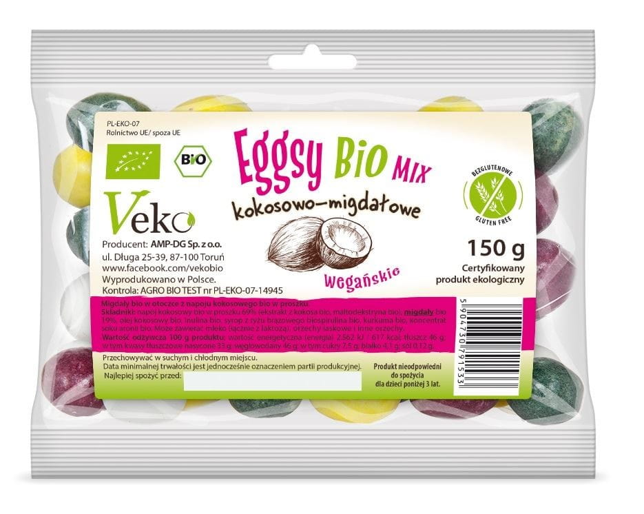 Œufs colorés sans gluten à la noix de coco et aux amandes BIO 150 g - VEKO