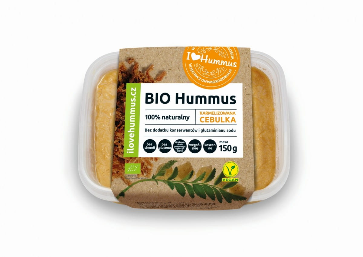 Houmous aux oignons caramélisés et à l'huile d'olive BIO 150 g I LOVE HUMMUS