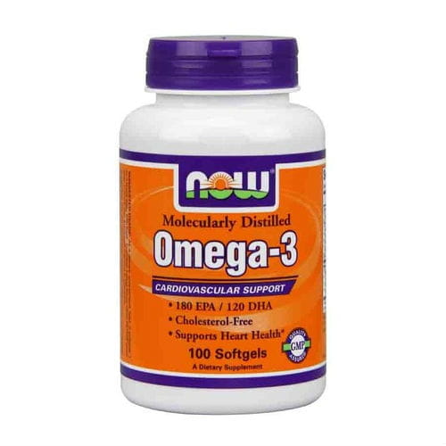 Oméga - 3 180 EPA 120 DHA 1000mg 100 gélules NOW FOODS