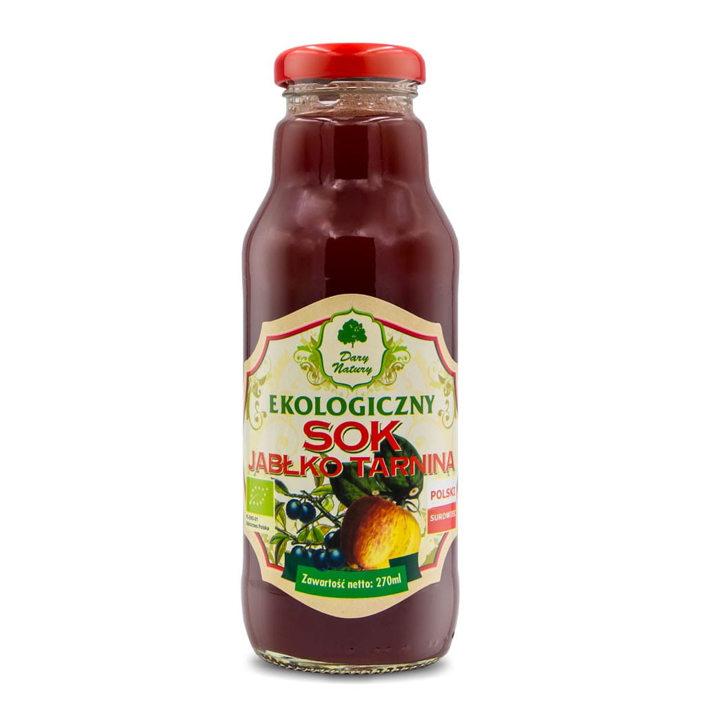 Jus de pomme - prunellier BIO 270 ml - CADEAUX DE LA NATURE