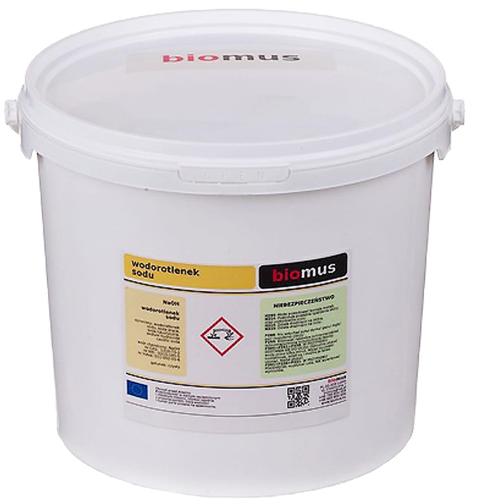 Hydroxyde de sodium, soude caustique, granulés 5 kg BIOMUS