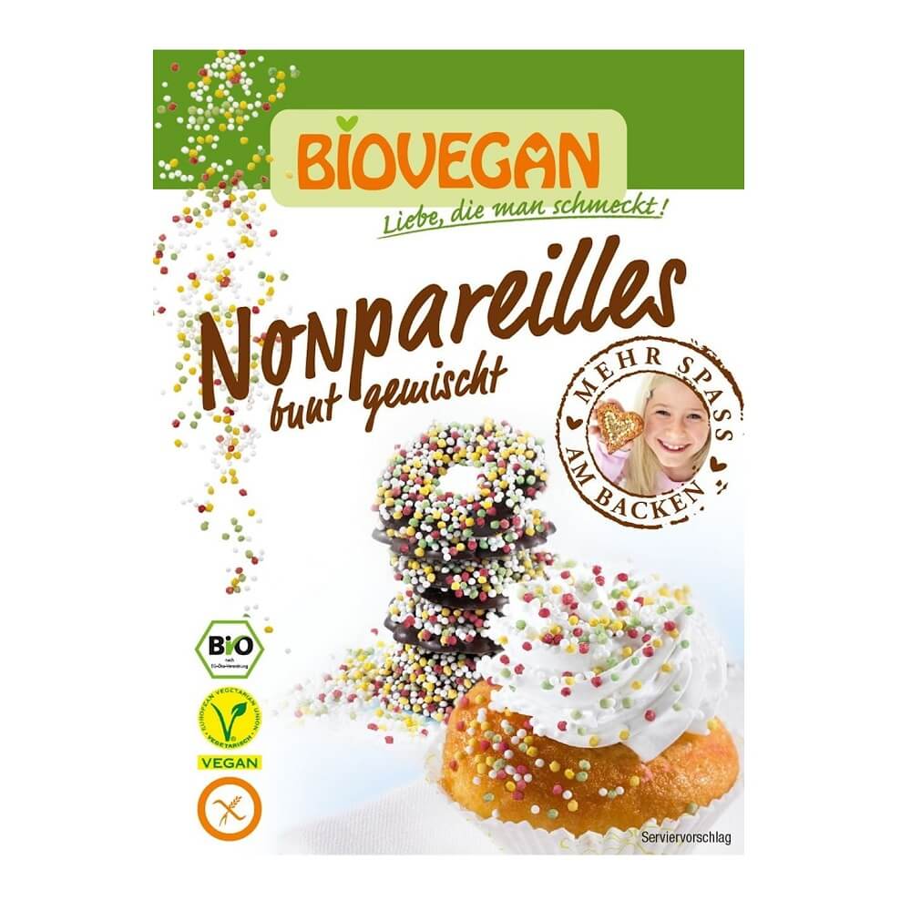 Pépites colorées en sucre perles sans gluten BIO 35 g - BIO VEGAN