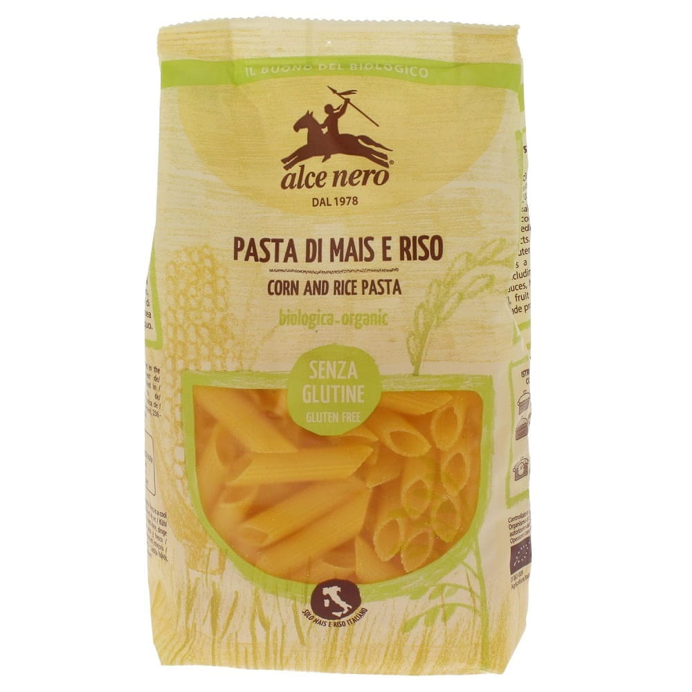 Pâtes (maïs - riz) penne sans gluten BIO 250 g - ALCE NERO