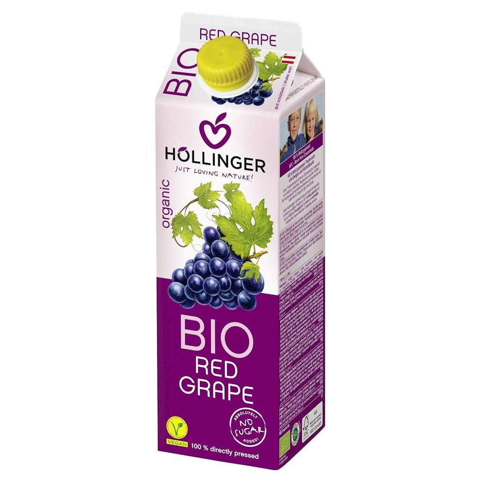 Jus de raisin rouge BIO 1000 ml - HOLLINGER