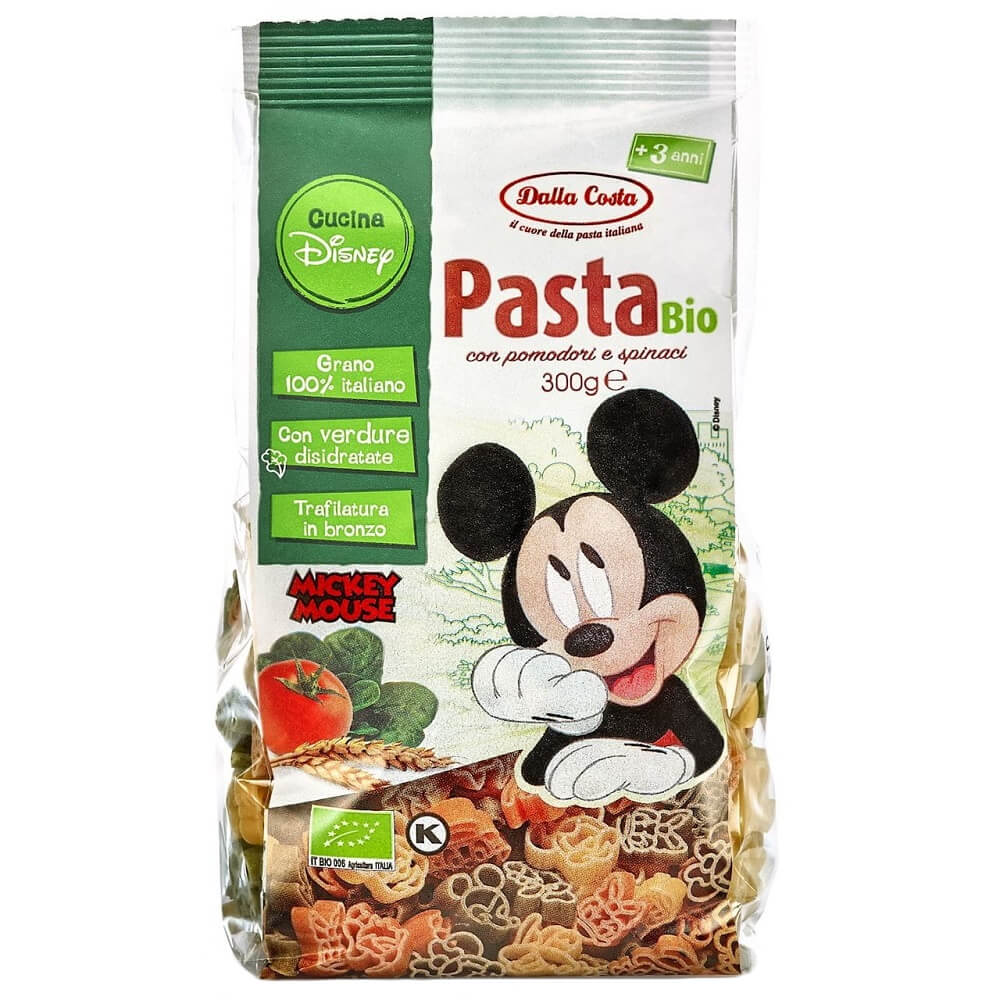 Pâtes (semoule tricolore) disney mickey BIO 300 g - DALLA COSTA