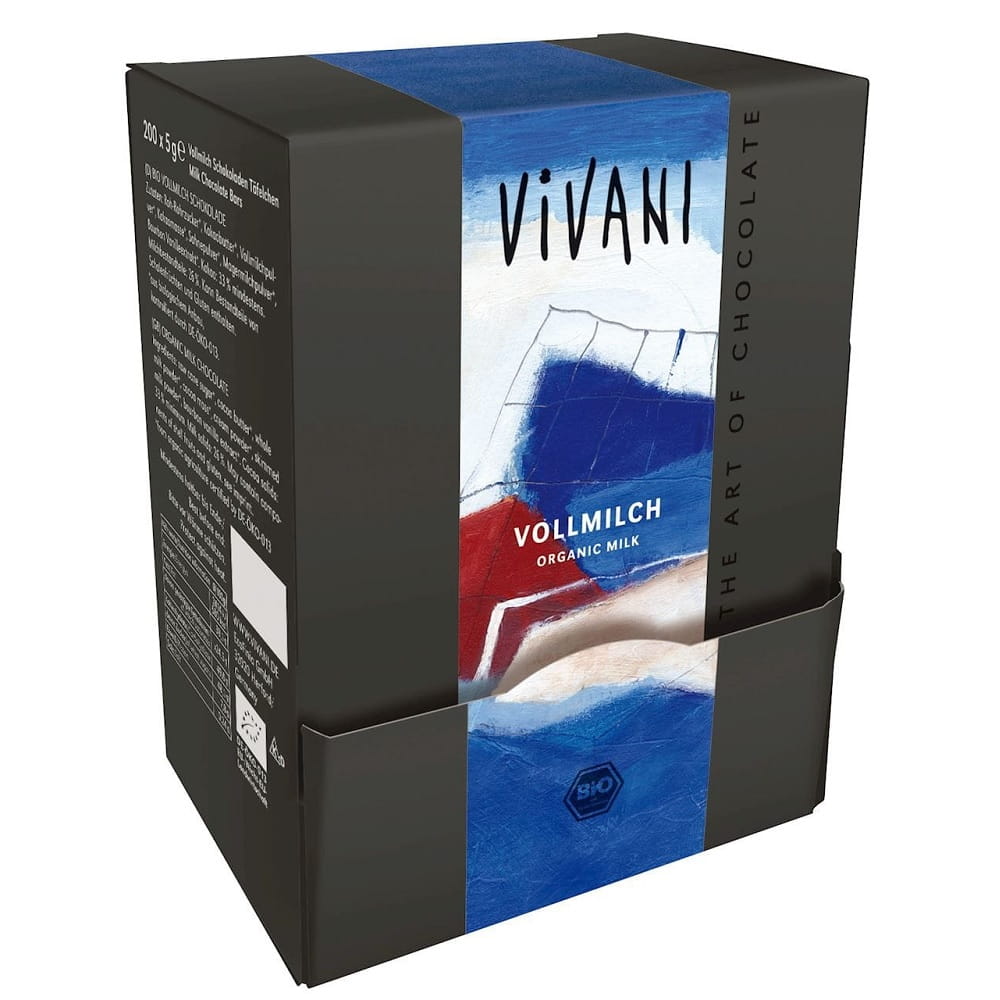 Petits chocolats au lait BIO (200 x 5 g) - VIVANI