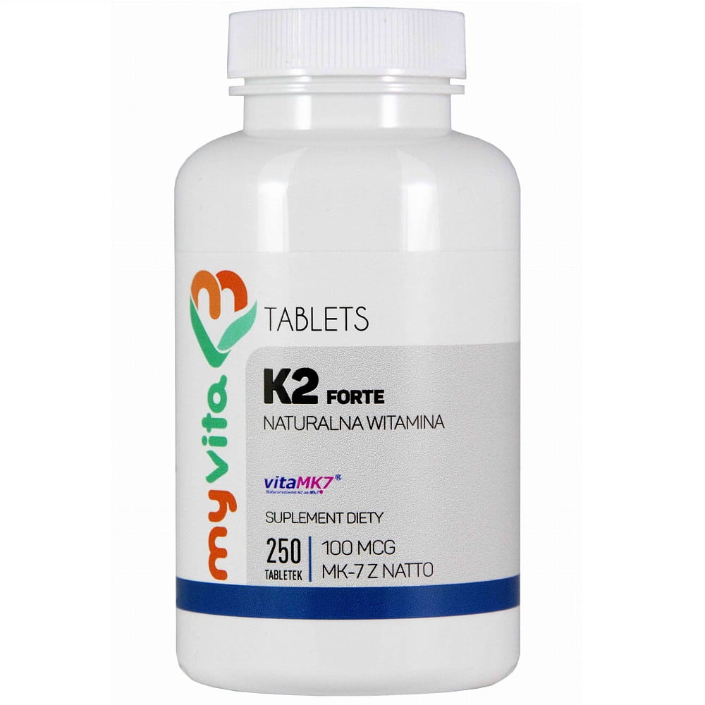 Vitamine K2 MK - 7 K2 MK7 100mcg avec natto K2MK7 250 comprimés MYVITA