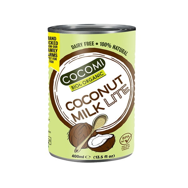 Alternative au lait de coco léger en conserve (9% de matières grasses) BIO 400 ml - COCOMI