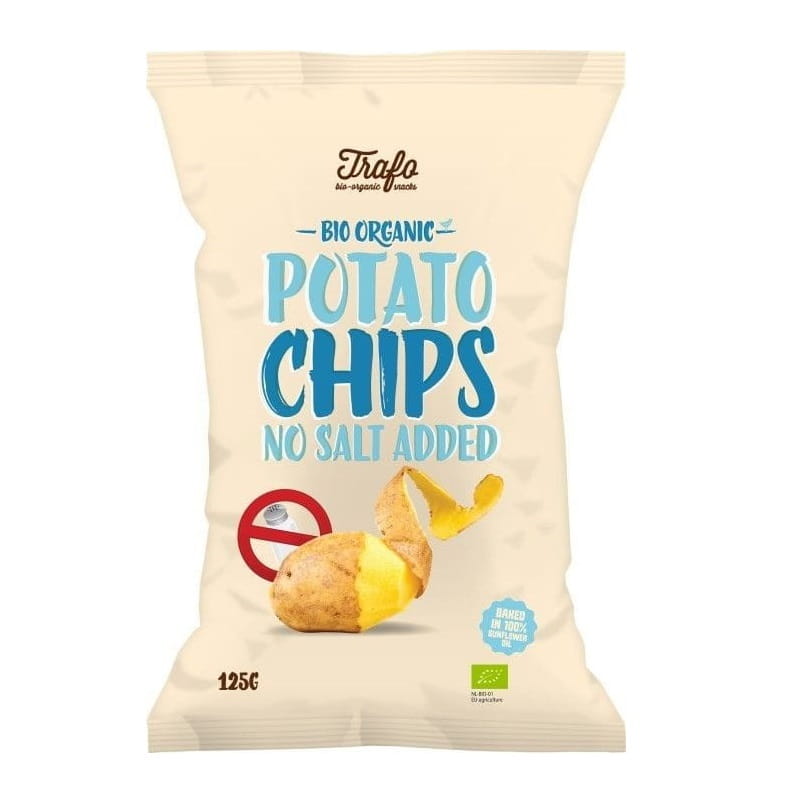 Chips de pommes de terre naturelles sans sel BIO 125 g - TRAFO