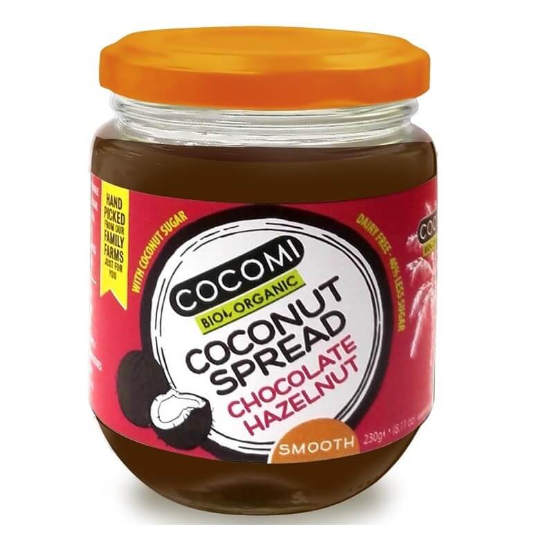 Crème de coco saveur chocolat et noisettes BIO 230 g - COCOMI
