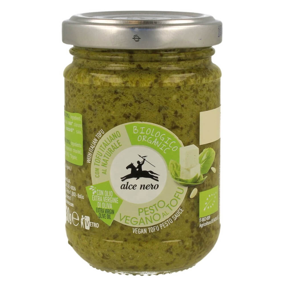 Pesto de basilic au tofu végétalien BIO 130 g - ALCE NERO
