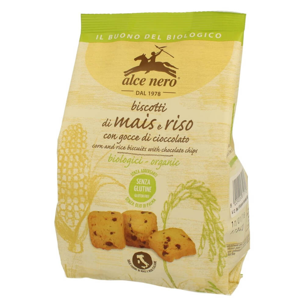 Galettes de maïs et de riz au chocolat sans gluten BIO 200 g - ALCE NERO