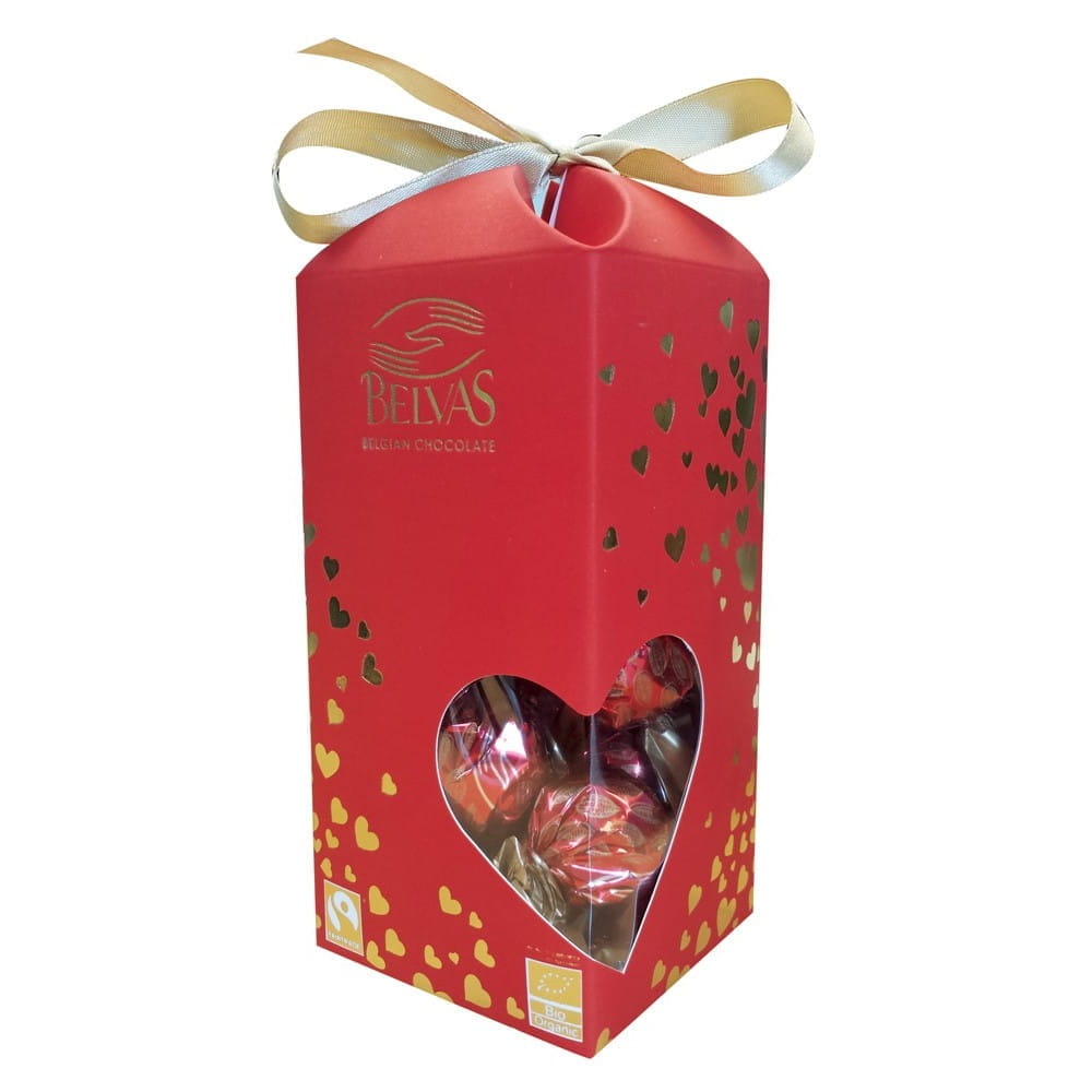 Pralines Saint Valentin chocolats BIO 150 g - BELVAS