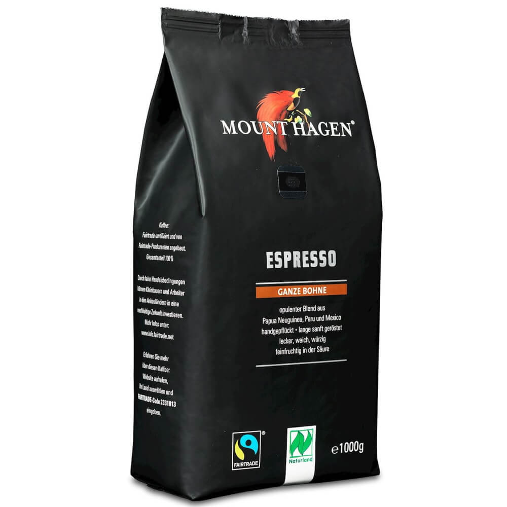 Espresso en grains commerce équitable BIO 1 kg - MOUNT HAGEN