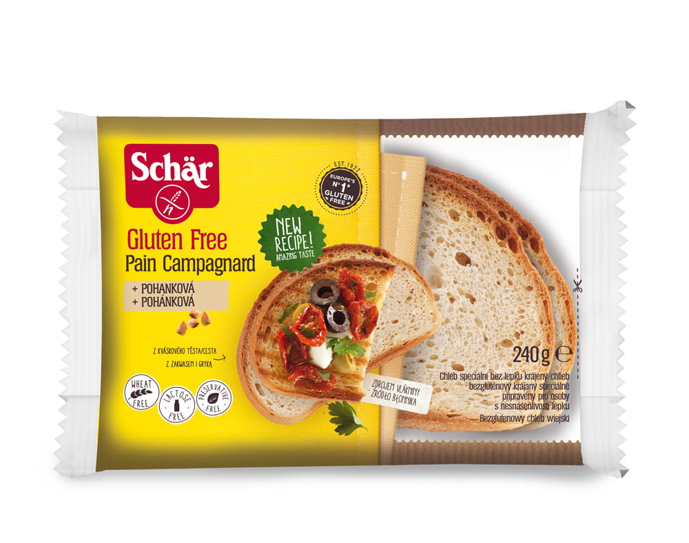 Pain campagnard pain de campagne 240g sans gluten SCHÄR