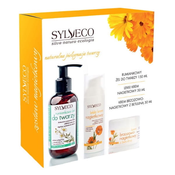 Coffret gel visage camomille + crème légère calendula + crème bouleau et calendula à la bétuline SYLVECO