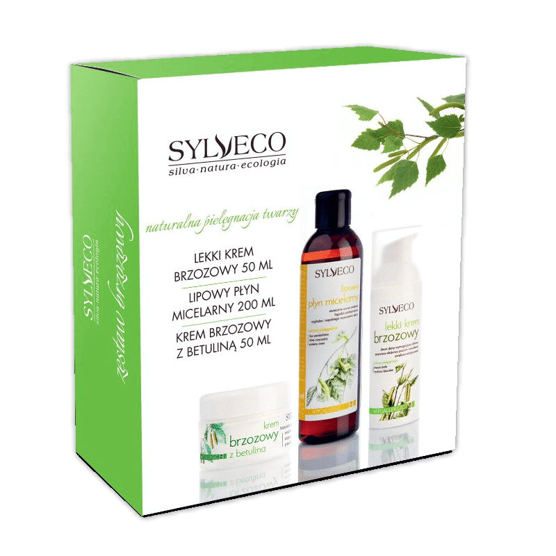 Coffret : crème légère bouleau + liquide micellaire tilleul + crème bouleau SYLVECO à la bétuline