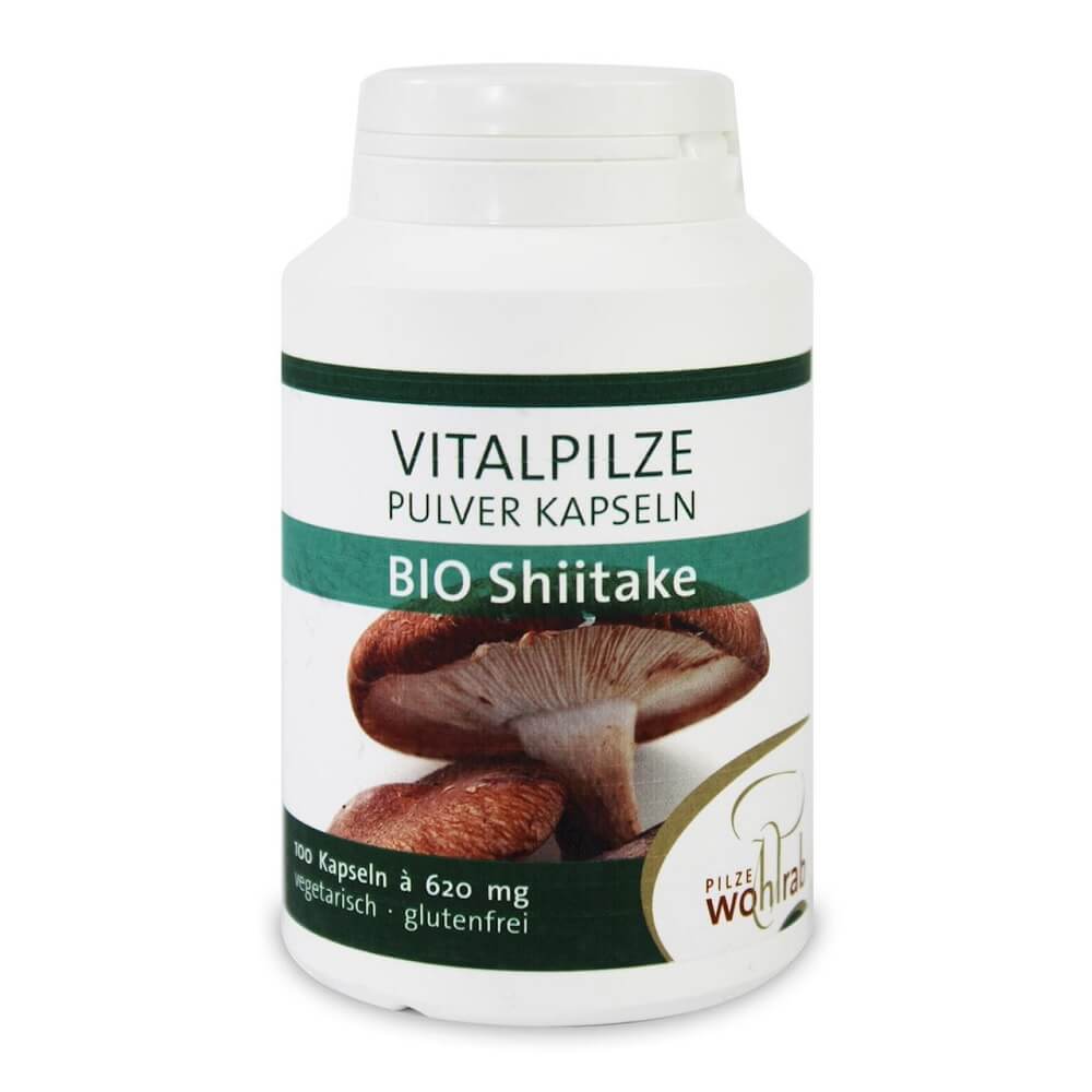 Champignons shiitake en poudre (durcisseur japonais) sans gluten BIO 100 g - PILZE WOHLRAB