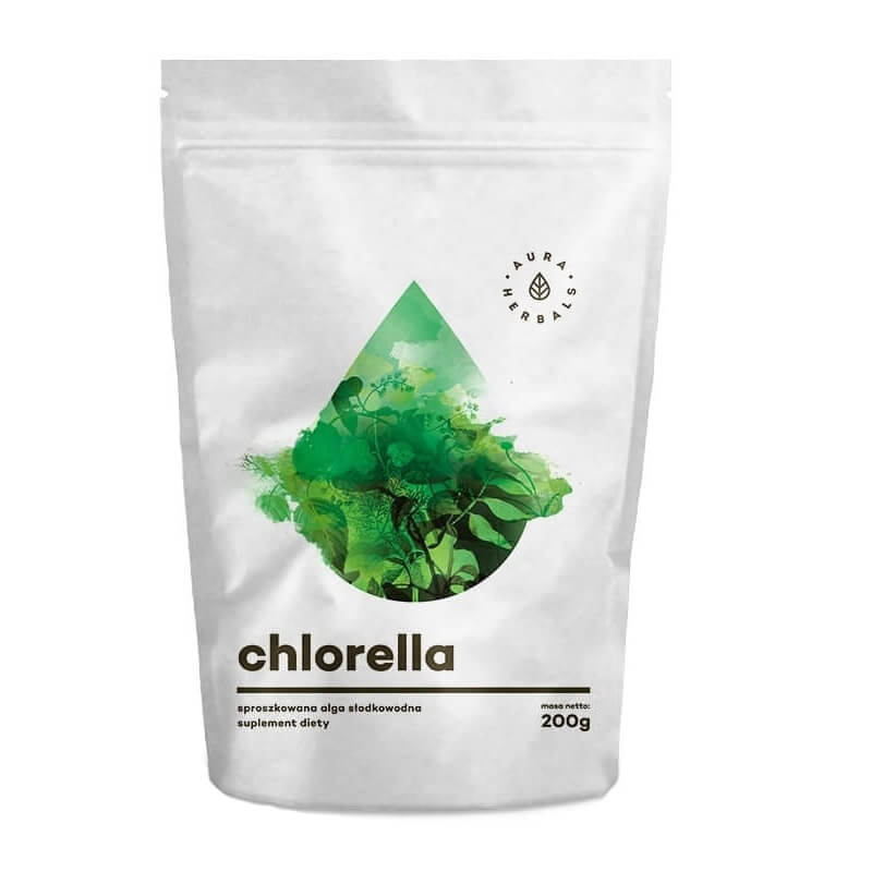 Poudre de chlorelle poudre d'algues d'eau douce 200g AURA HERBALS