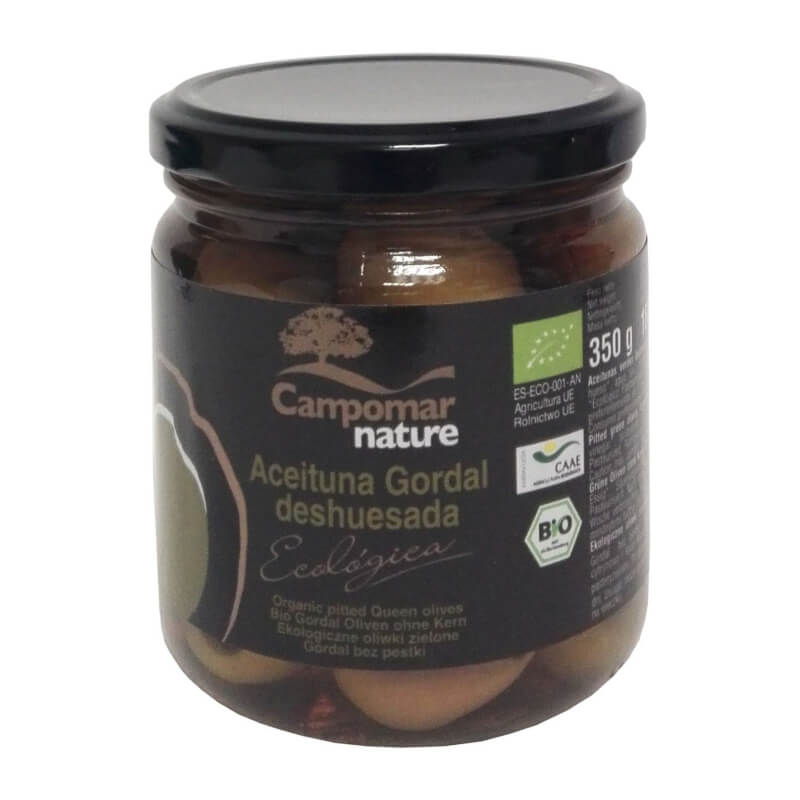 Olives vertes Gordal dénoyautées BIO 350 g - CAMPOMAR NATURE