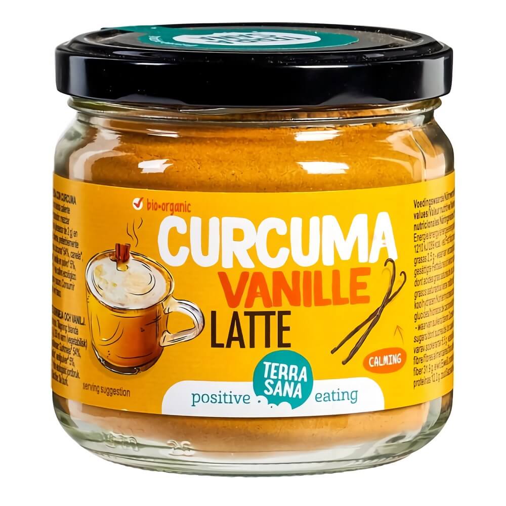 Boisson en poudre au curcuma et vanille latte BIO 150 g - TERRASANA