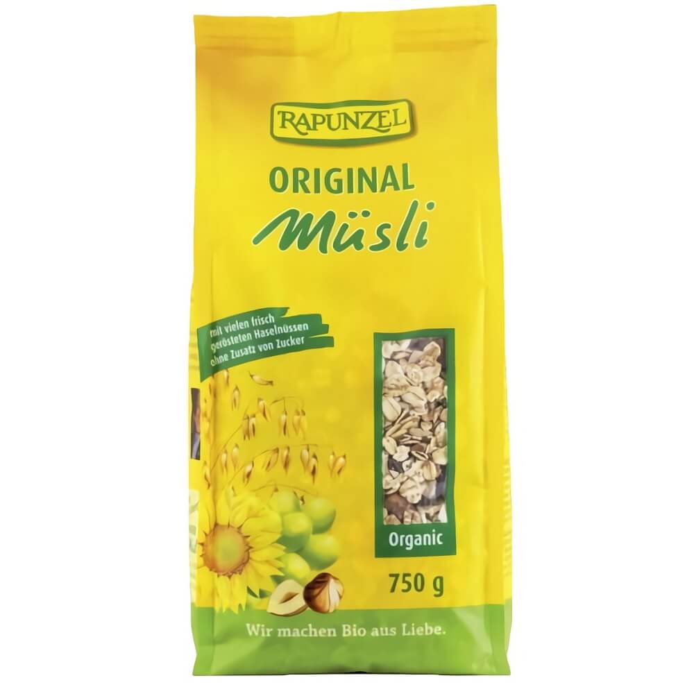 Muesli aux raisins secs et noisettes BIO 750 g - RAIPONCE