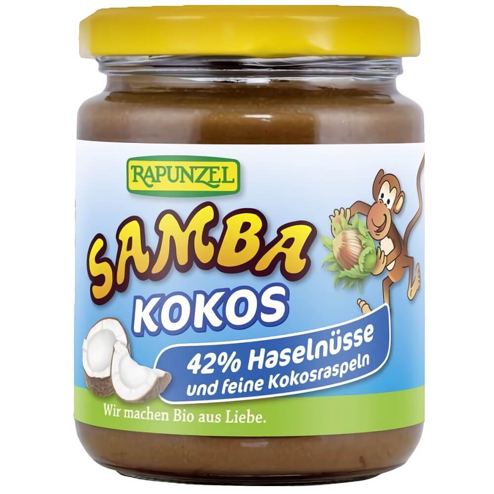 Crème au chocolat et noix à la noix de coco samba BIO 250 g - RAIPONCE