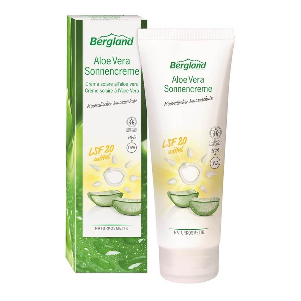 Crème de protection solaire à l'aloe vera (SPF 20) 100 ml - BERGLAND