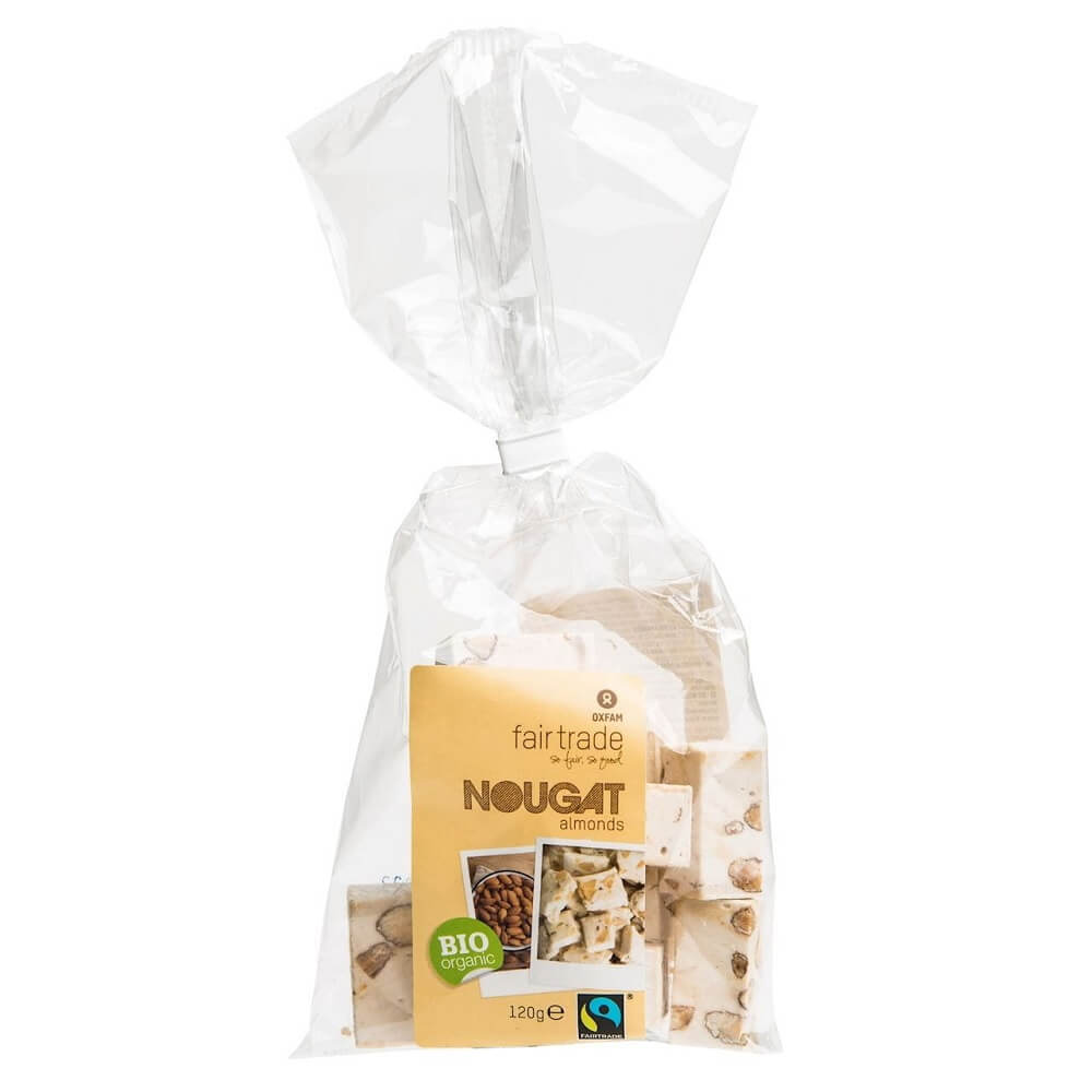 Morceaux de nougat aux amandes équitables BIO 120 g - OXFAM