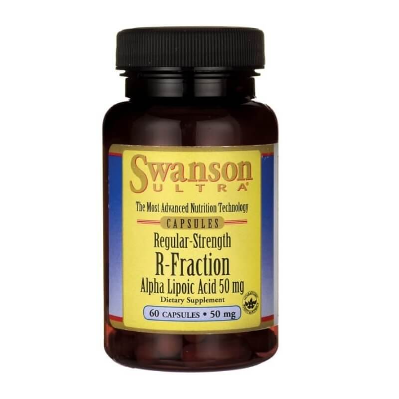 R - acide alpha lipoïque R - ALA régulier - force r - fraction acide alpha lipoïque 50 mg 60 gélules SWANSON