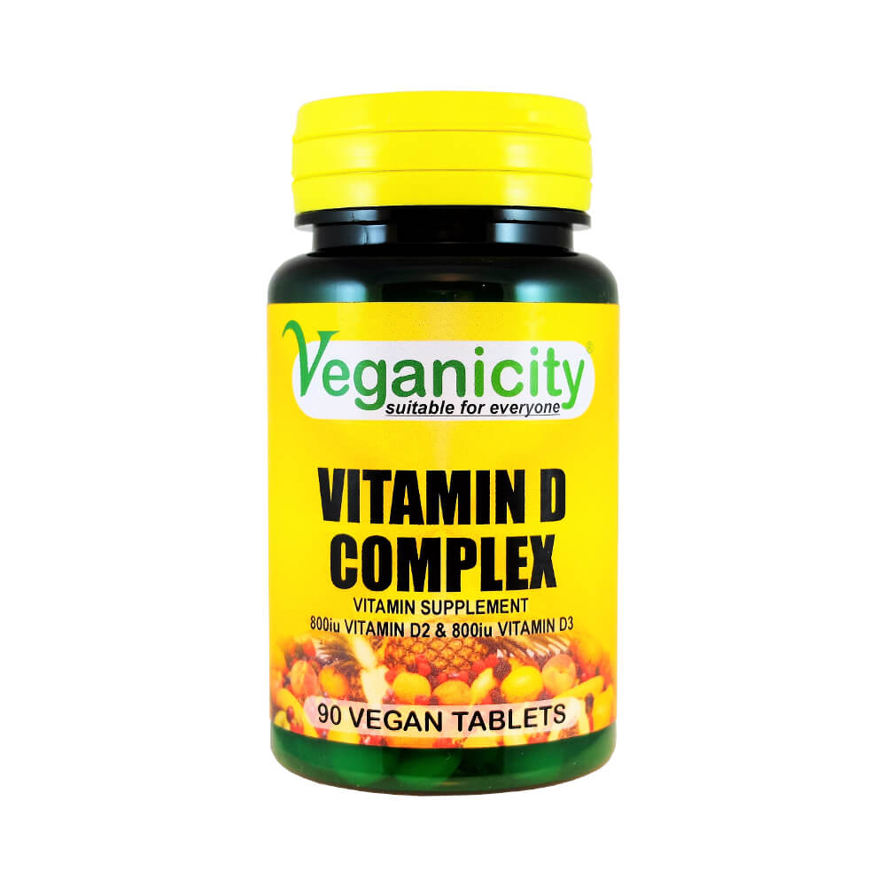 Complexe Vitamine D 800iu d2 800iu D3 90 comprimés VEGANICITY