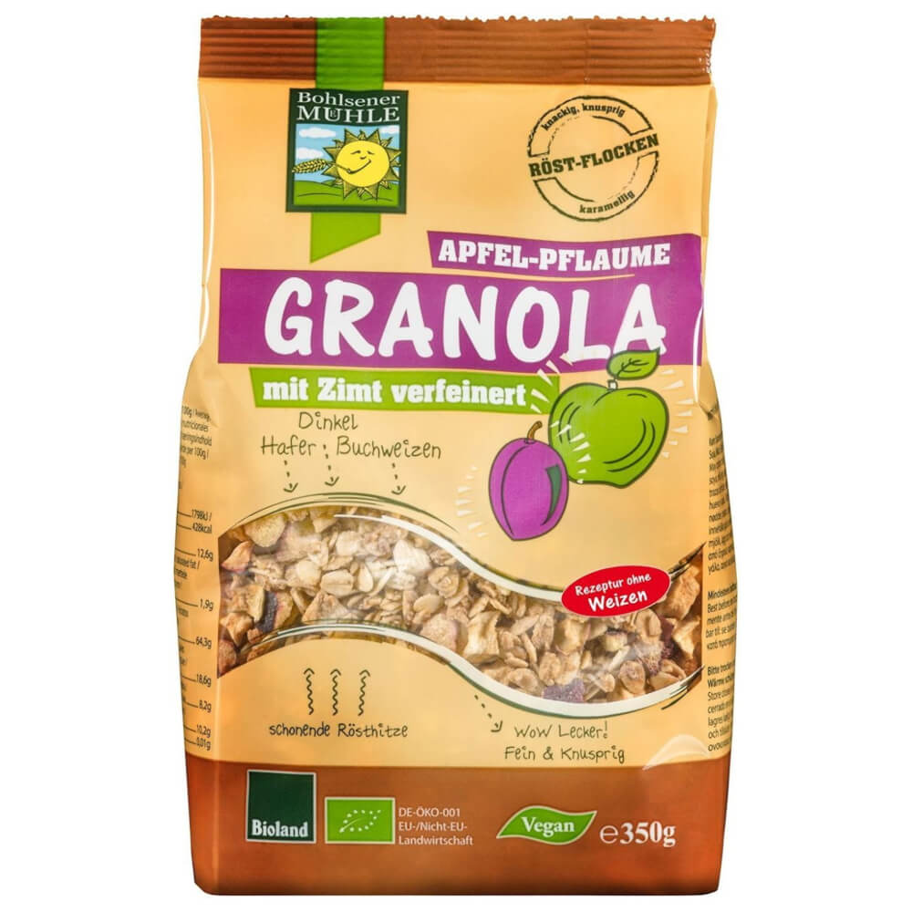 Granola pomme - prune BIO 350 g - BOHLSENER MUEHLE