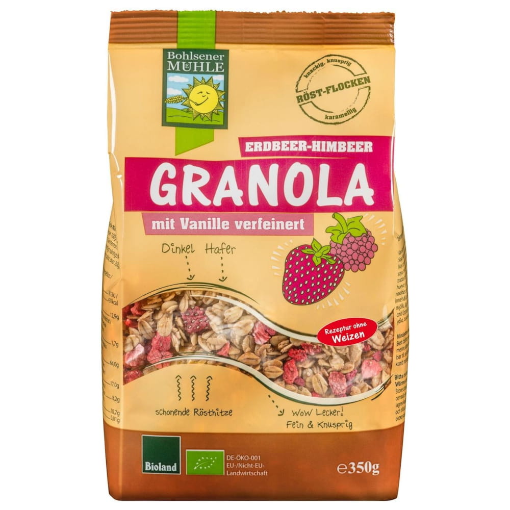 Granola fraise-framboise BIO 350 g - BOHLSENER MUEHLE