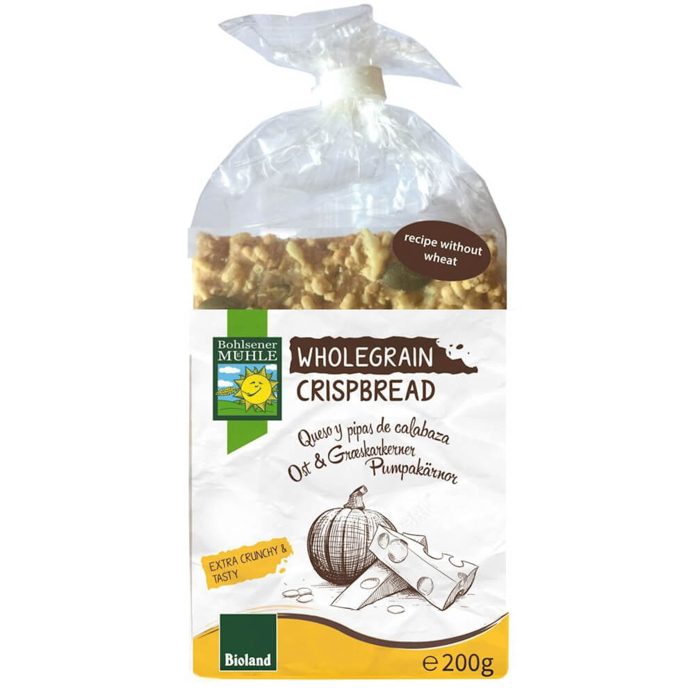 Pain croustillant au fromage et graines de citrouille BIO 200 g - BOHLSENER MUEHLE