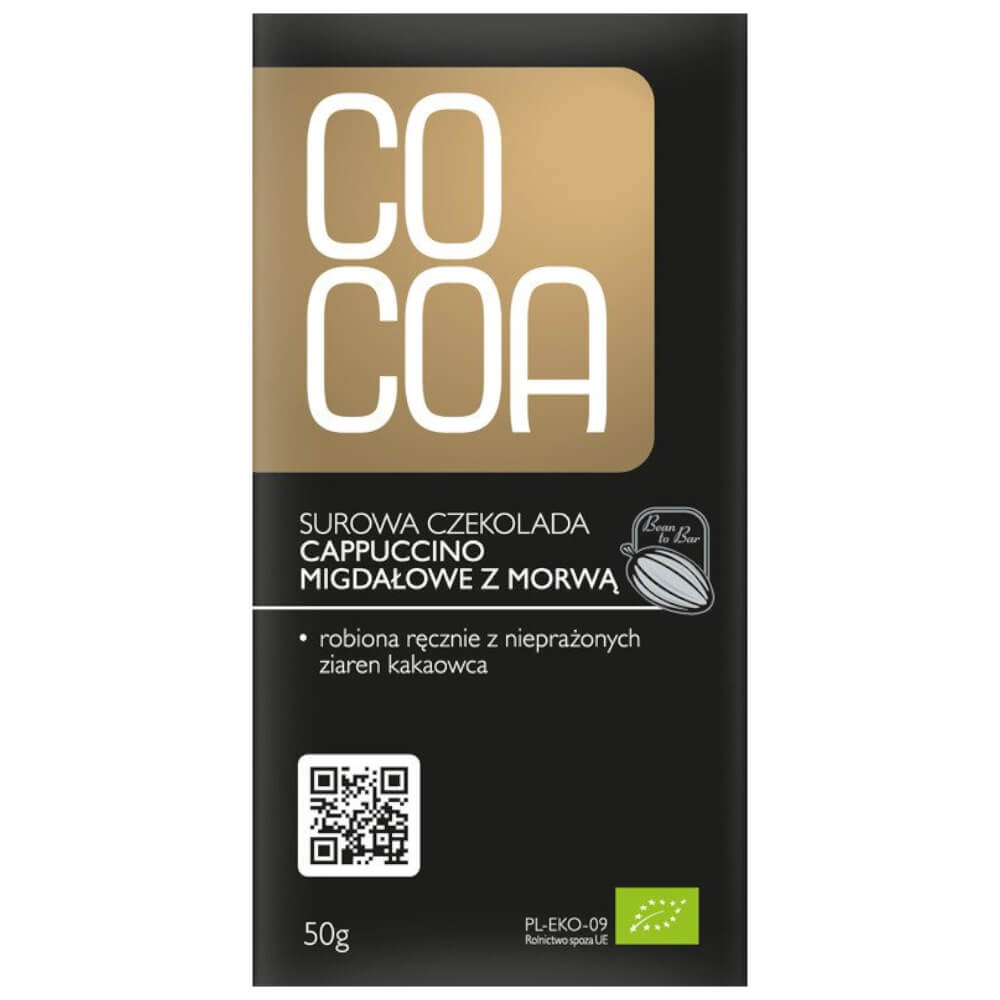 Cappuccino d'amande crue au chocolat aux mûres BIO 50 g - CACAO
