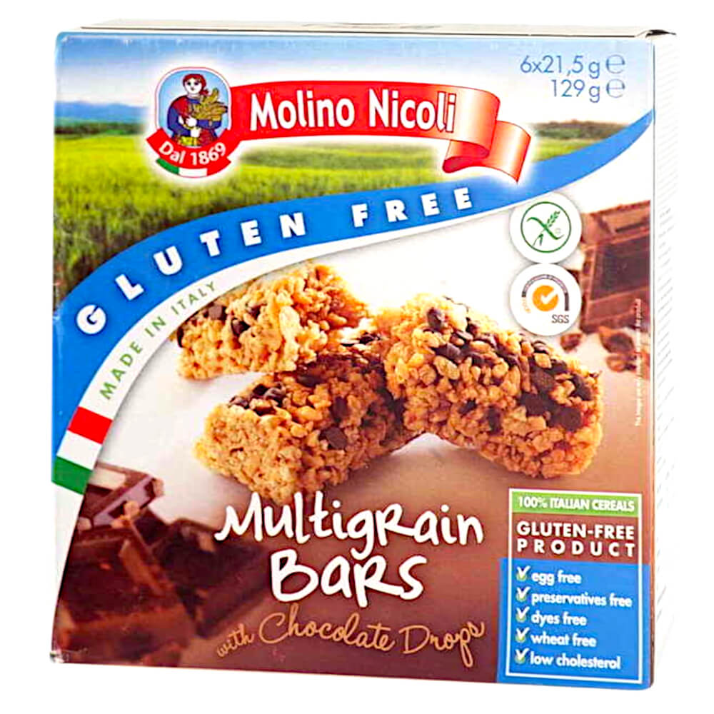 Barre multicéréales au chocolat sans gluten 6x21,5 g MOLINO