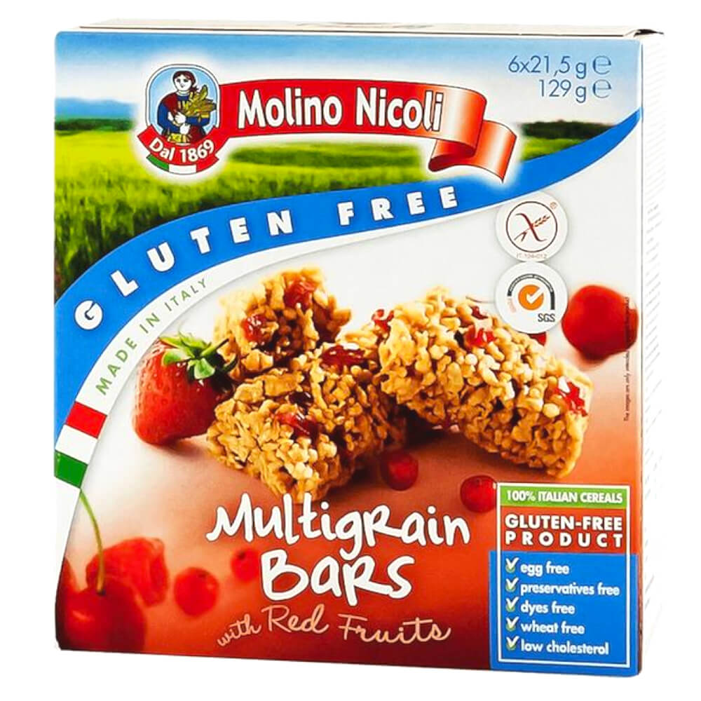 Barre multicéréales aux fruits rouges sans gluten 6x21,5 g MOLINO