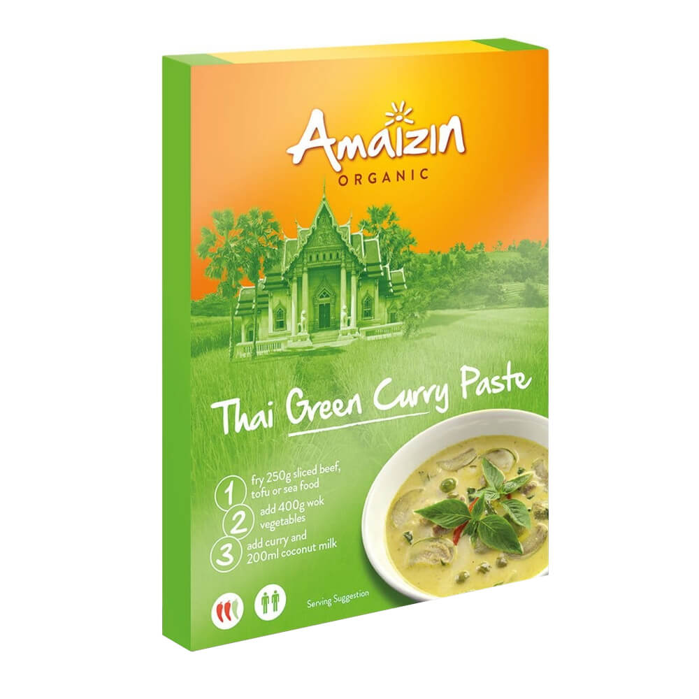 Pâte de curry vert BIO thaï 80 g - AMAIZIN
